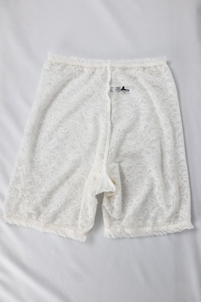 Chantal Thomass 1990s Ivory Floral Lace Boyshort – S