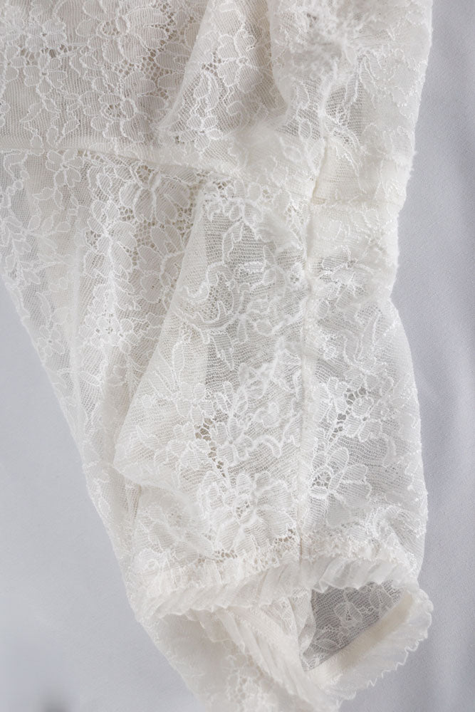 Chantal Thomass 1990s Ivory Floral Lace Boyshort – S