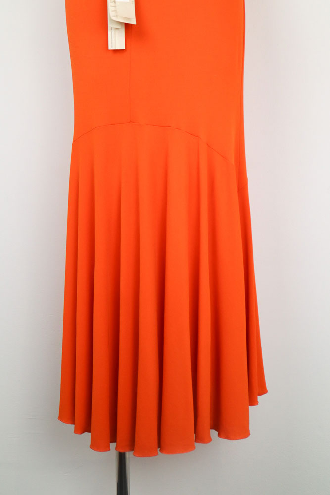 Class Roberto Cavalli Orange Sequin Midi Dress – M