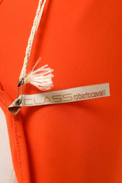 Class Roberto Cavalli Orange Sequin Midi Dress – M