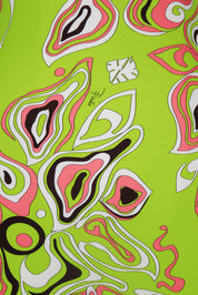 Emilio Pucci Green Abstract Print Mini Dress – XS