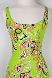 Emilio Pucci Green Abstract Print Mini Dress – XS