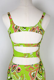 Emilio Pucci Green Abstract Print Mini Dress – XS
