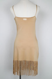 Dolce & Gabbana Beachwear Tan Fringe Dress – As Is – S/M