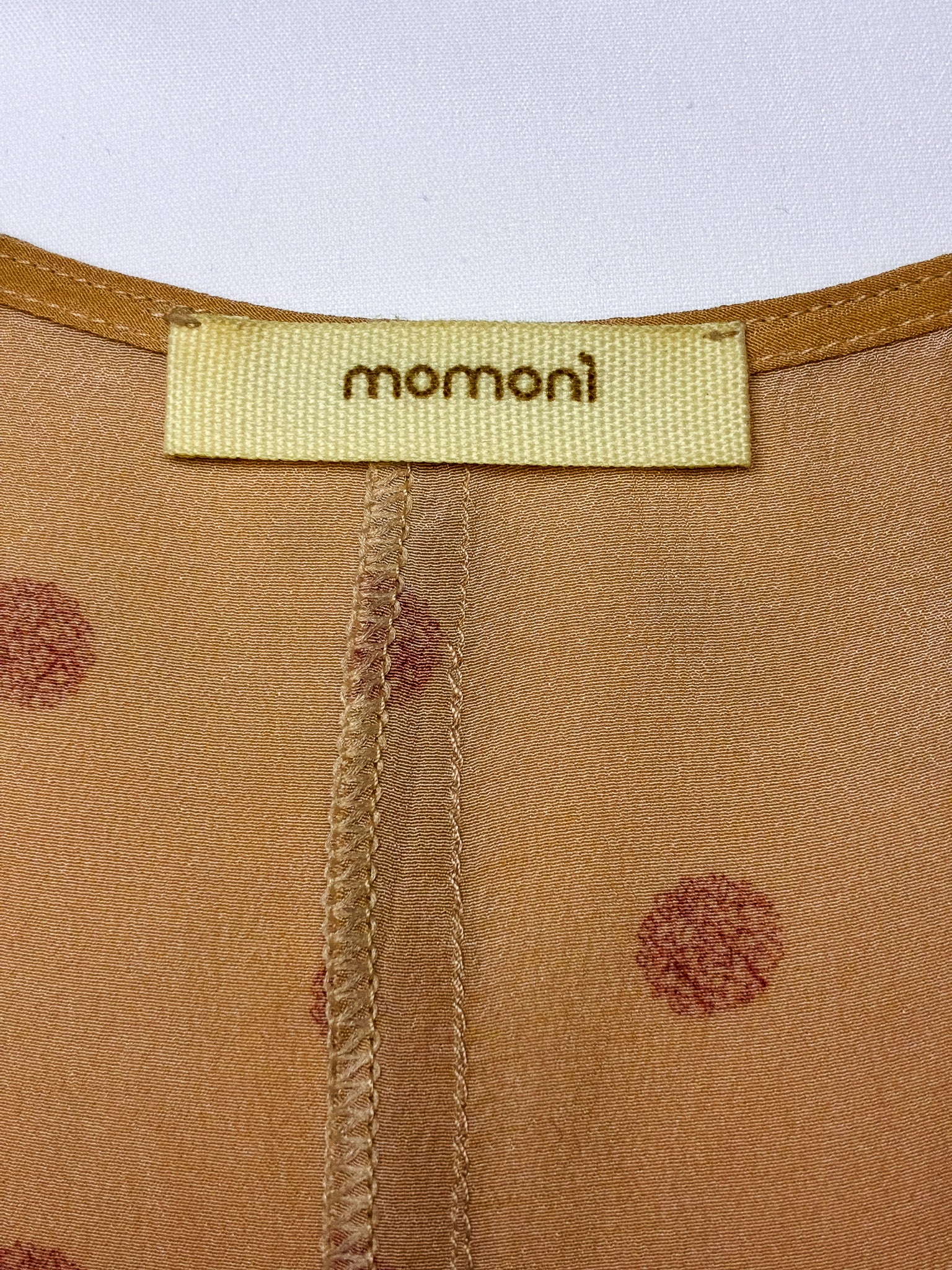 2010s Camel Polka Dot Cap Sleeve Wrap Top - XS/S