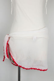 Nolita Underwater Y2K Embroidered Tank and Sarong Set – S