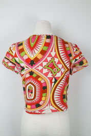 Emilio Pucci Printed Cropped Tee – M