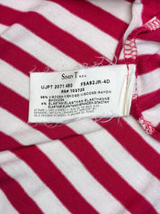 Armani Jeans 2000s Fuchsia & White Striped Bodycon Midi Dress - XS-L