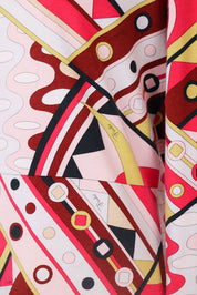 Emilio Pucci Red Abstract Print Long Sleeve Top – M