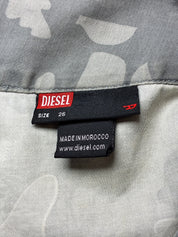 Diesel 2000s Grey Camo Buckle Belt Mini Skirt - XS/S