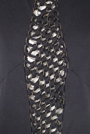Patrizia Pepe Black Chain Panel Tee – S
