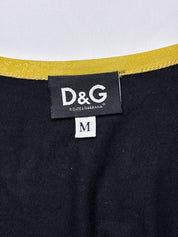 D&G 2000s Black "I'm Ahead of the Times" Sequin Cami - S/M