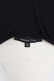 Patrizia Pepe Black Chain Panel Tee – S