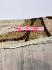 Fornarina 2000s Brown & Pink Denim Jacket & Skirt Set - XS