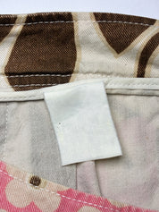 Fornarina 2000s Brown & Pink Denim Jacket & Skirt Set - XS