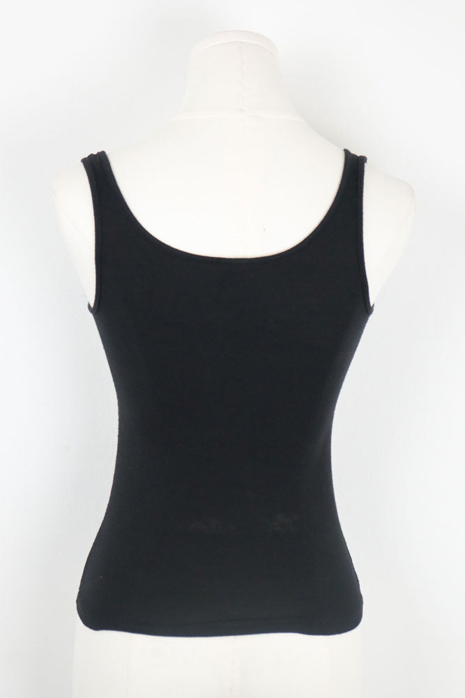 D&G Black Tank Top Sparkly "D&G" Logo - S