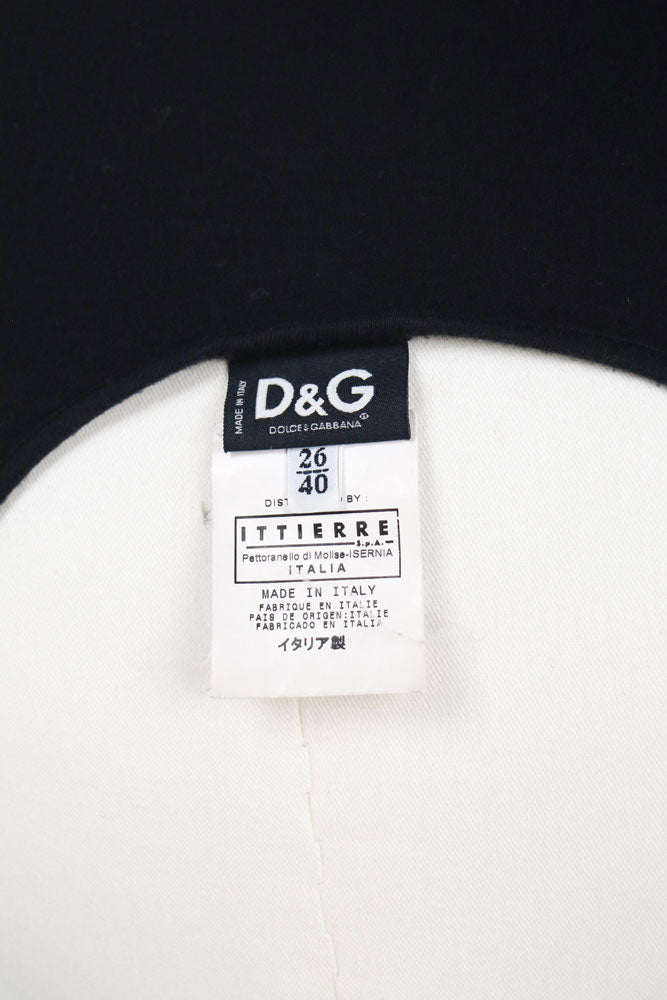 D&G Black Tank Top Sparkly "D&G" Logo - S