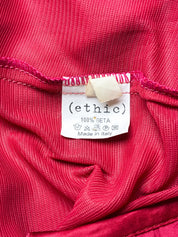 2000s Raspberry Silk Lace-Up Skirt - M