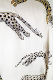 Roberto Cavalli 100% Silk Leopard Print Blouse – M