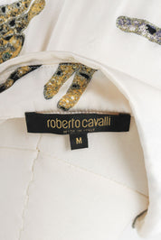 Roberto Cavalli 100% Silk Leopard Print Blouse – M