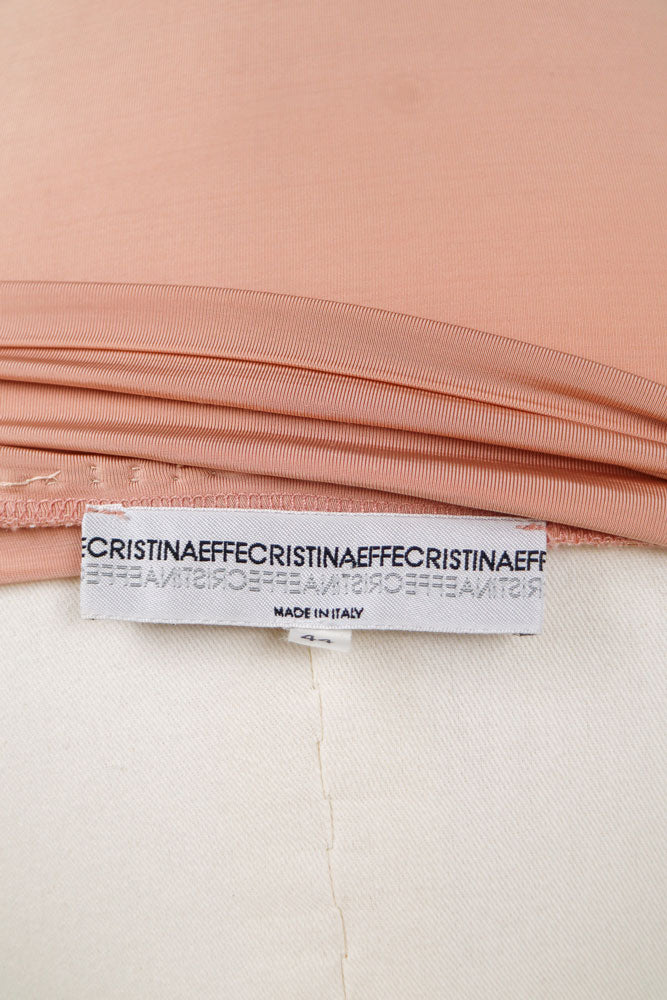 Cristinaeffe 2000s Pink Off-Shoulder Rhinestone Top – S