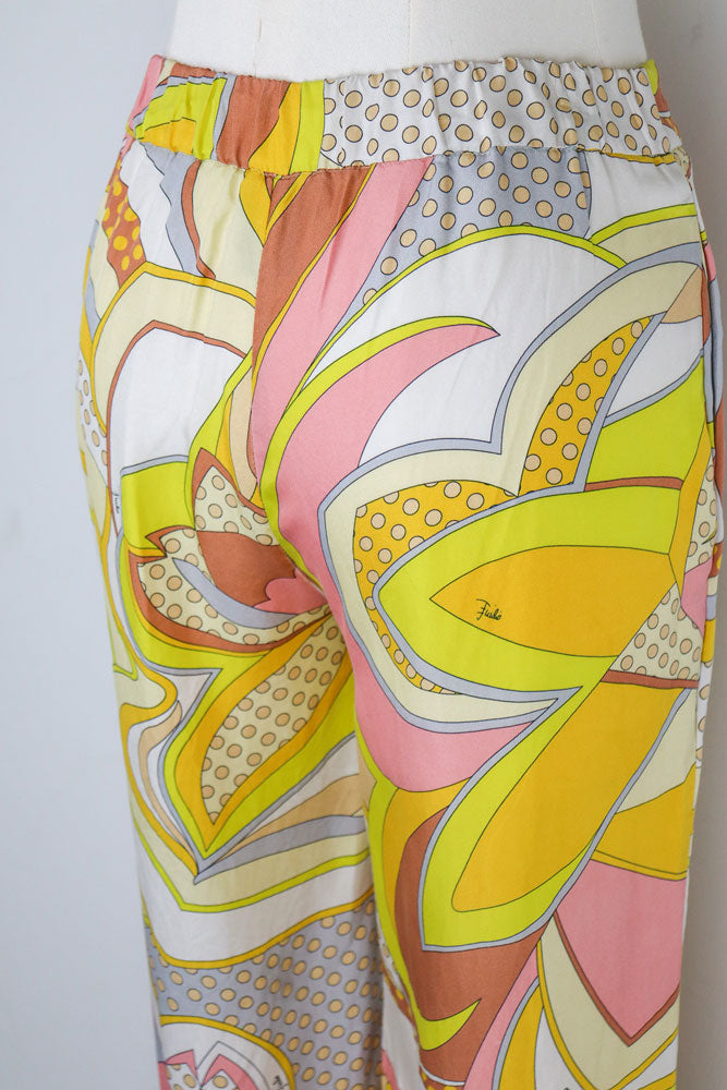 Emilio Pucci 1960s 100% Silk Yellow Pants – XS