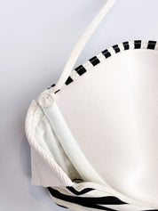 La Perla 2000s Black and Ivory Striped Grosgrain Bandeau Bikini Set - XS
