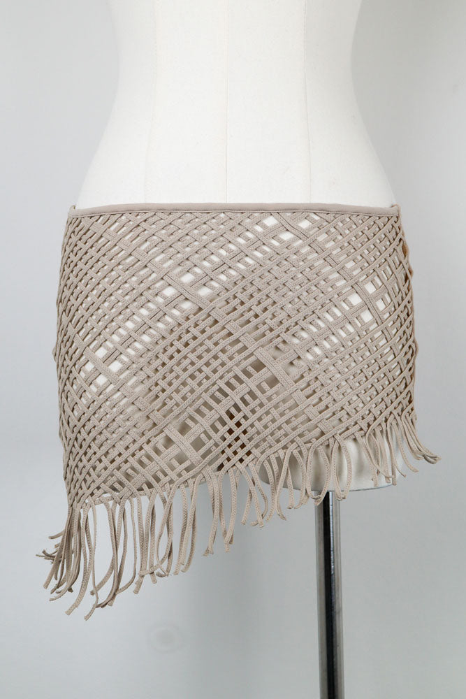 La Perla 2000s Crochet Fringe Cover-Up Skirt – XS