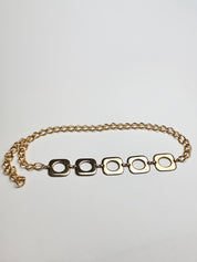 Vintage Gold Square Medallion Chain Belt