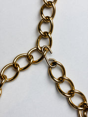 Vintage Gold Square Medallion Chain Belt