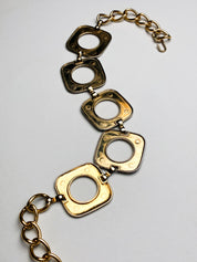 Vintage Gold Square Medallion Chain Belt