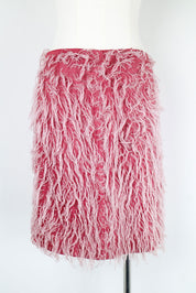 Gianfranco Ferré Pink Fur Mini Skirt – M