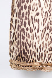 Blumarine Leopard Print Midi Skirt – 100% Silk – S