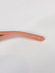 Blumarine 2000s Coral Rhinestone Cutout Sunglasses