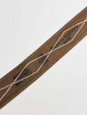 Dania for Andrew's Milano Cream Leather Snakeskin-Trim Belt