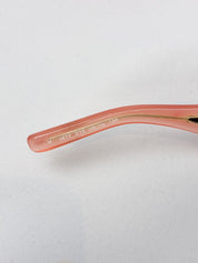 Blumarine 2000s Coral Rhinestone Cutout Sunglasses