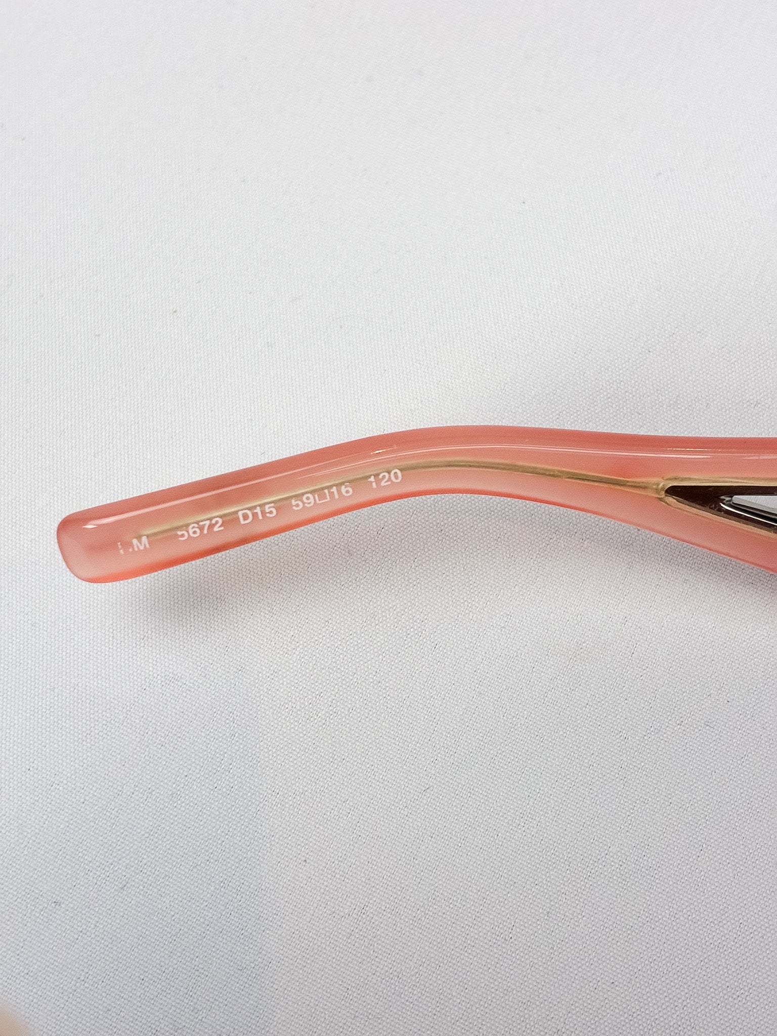 Blumarine 2000s Coral Rhinestone Cutout Sunglasses
