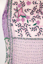 Aftershock 100% SIlk Beaded Purple Top – S