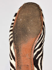 Alaïa Paris 2000s Zebra Print Calf Hair Ballet Flats - EU 39.5 / US 9