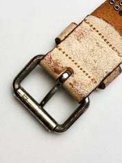 HTC Los Angeles Studded Leather Belt with Crystal Accents - W30-W34