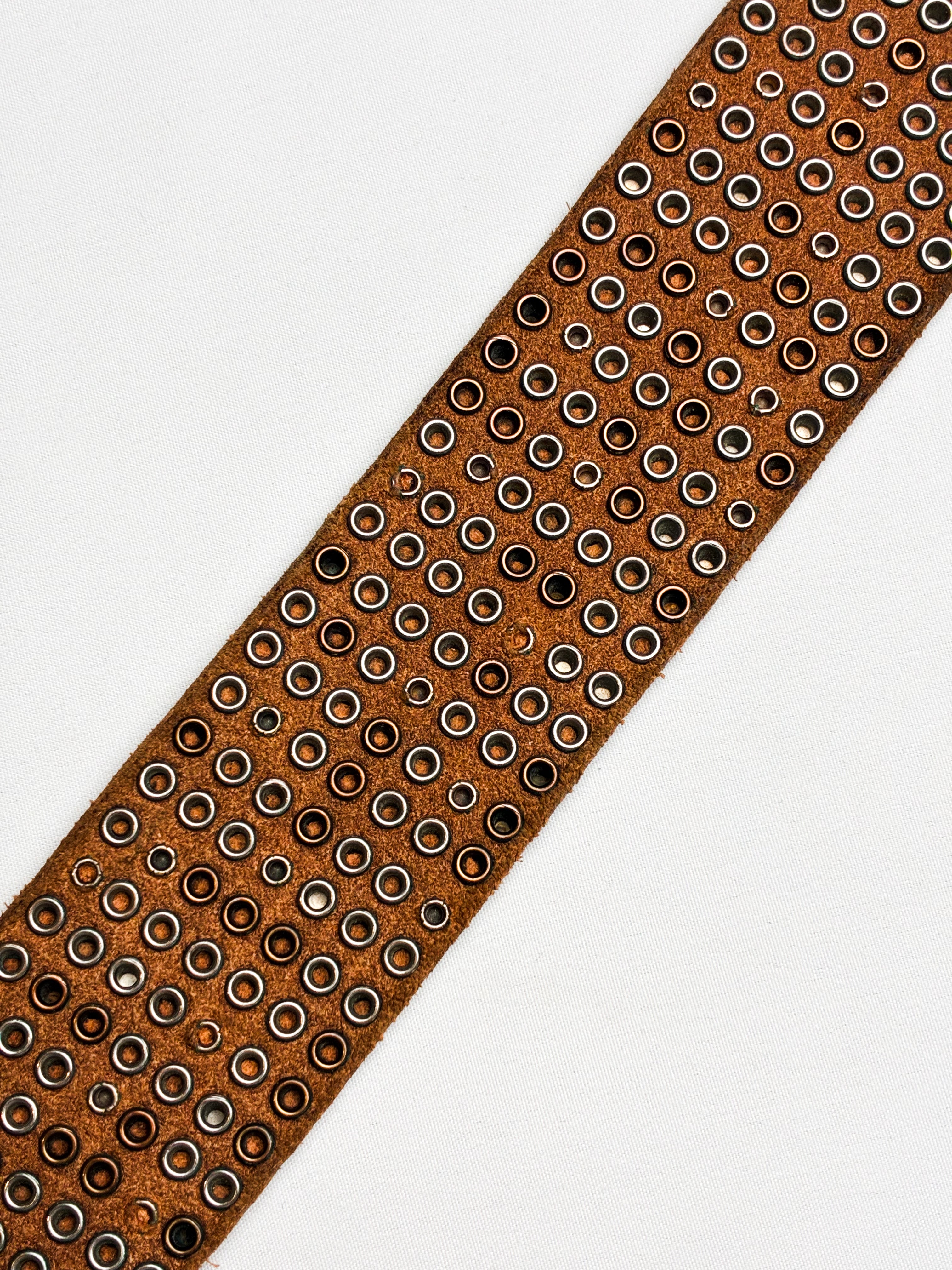 HTC Los Angeles Studded Leather Belt with Crystal Accents - W30-W34