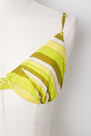 Emilio Pucci Lingerie 100% Silk Striped Bra Top – 30A/B
