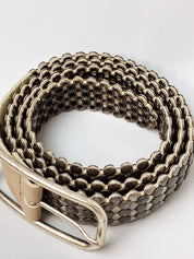 2000s Tan Leather Dome Stud Belt - 95