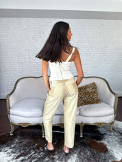 Roberto Cavalli 2000s Faded Gold Straight-Leg Jeans