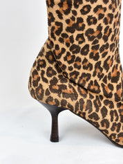 Xtrix 2000s Leopard Print Pointed Toe Knee High Boots - EU 36 / US 6