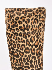 Xtrix 2000s Leopard Print Pointed Toe Knee High Boots - EU 36 / US 6