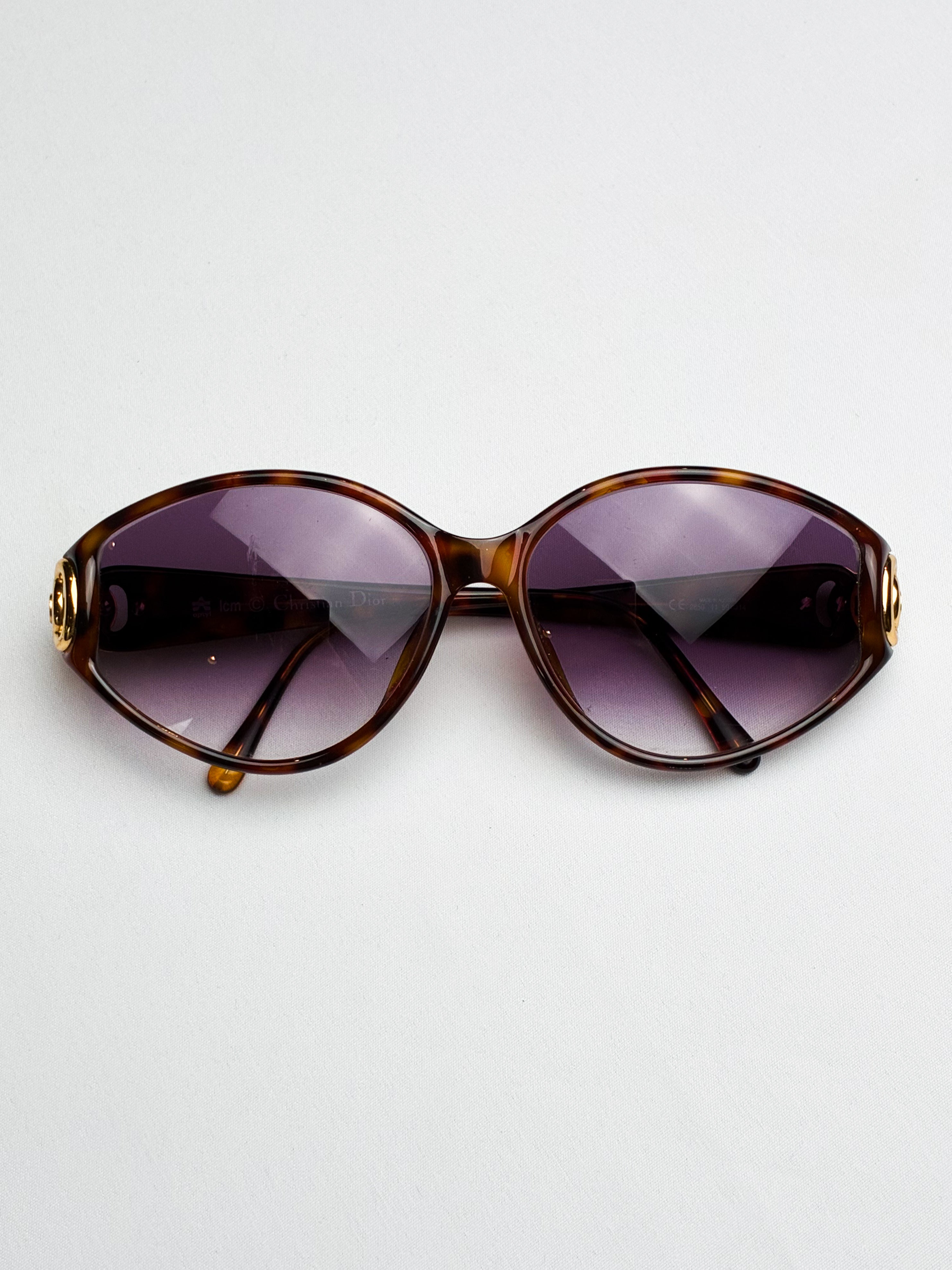 Christian Dior 1980s Tortoiseshell Sunglasses