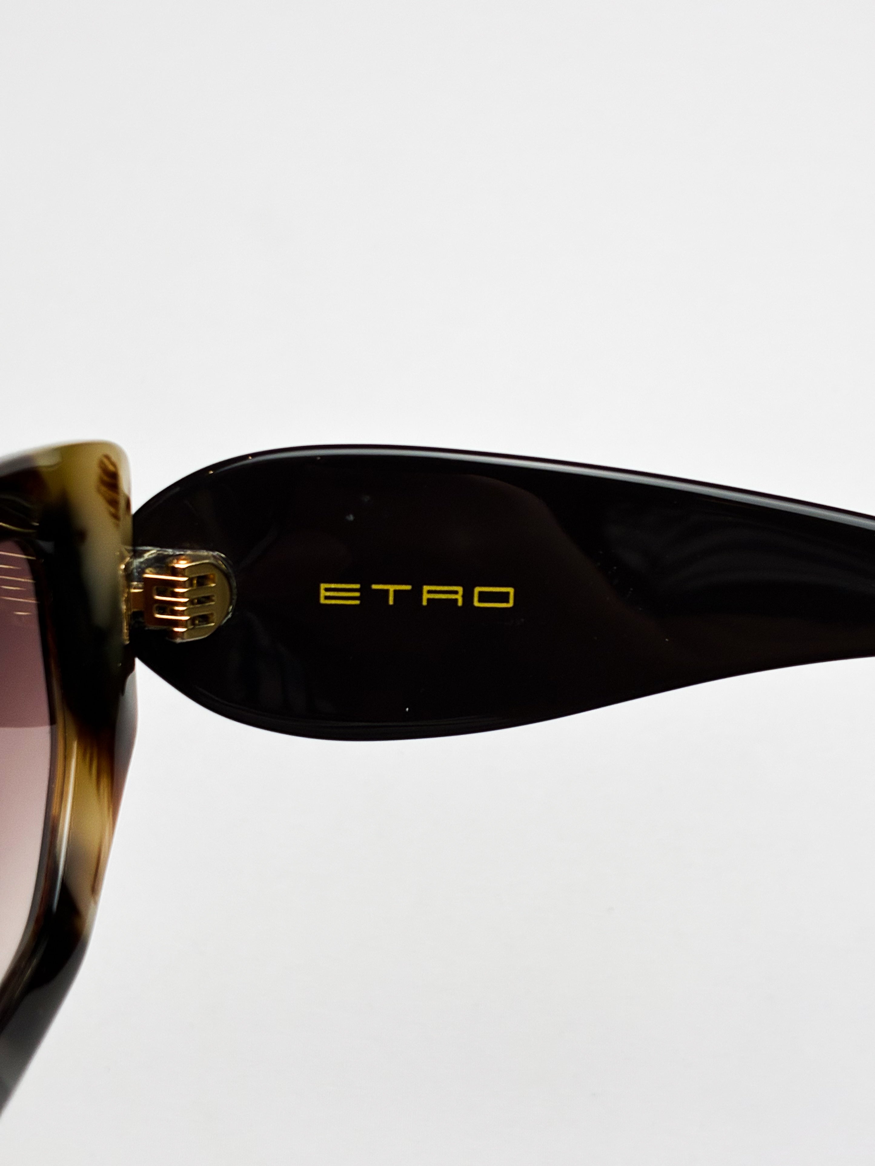 Etro 2000s Paisley Tortoiseshell Sunglasses