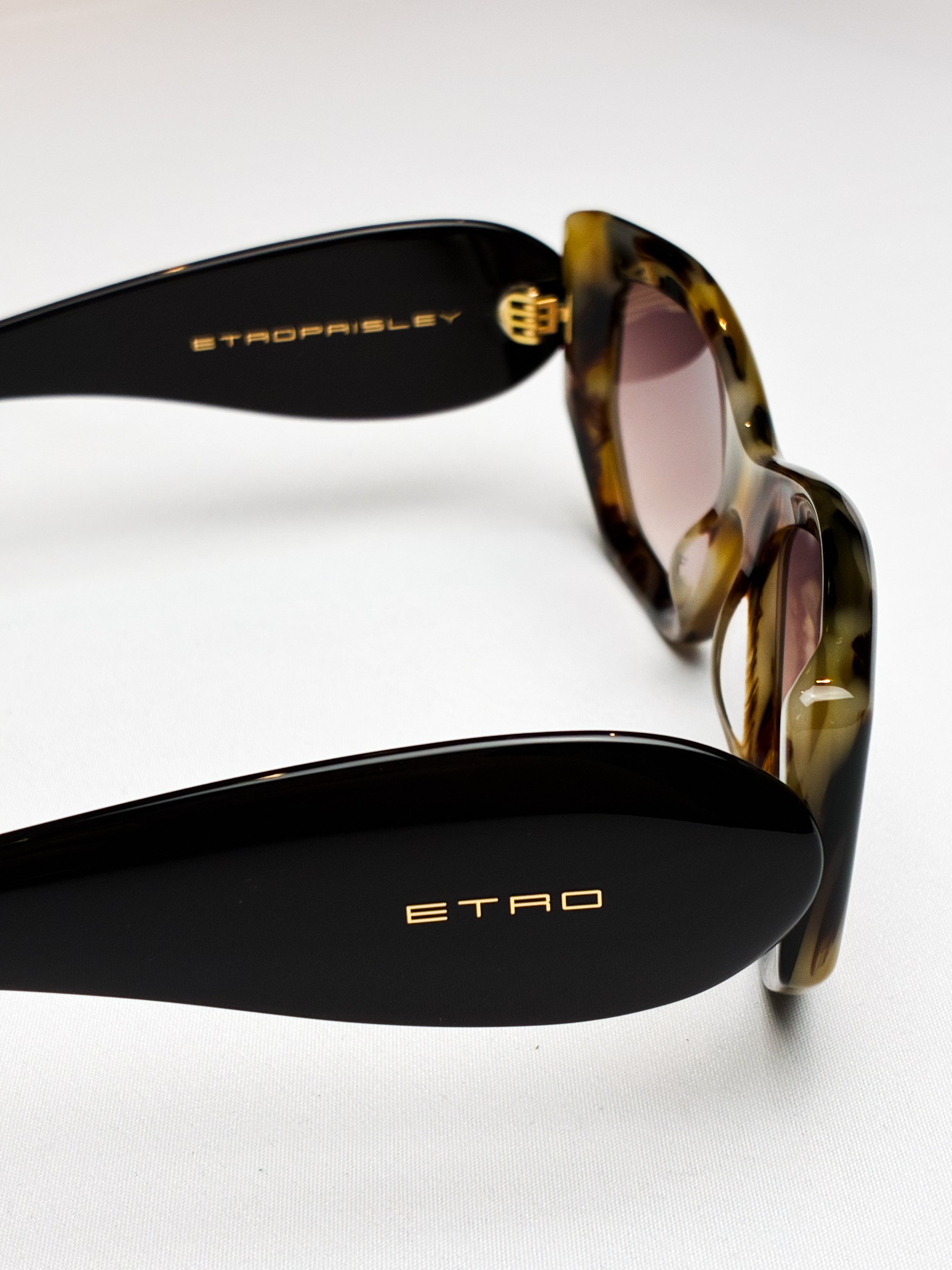 Etro 2000s Paisley Tortoiseshell Sunglasses