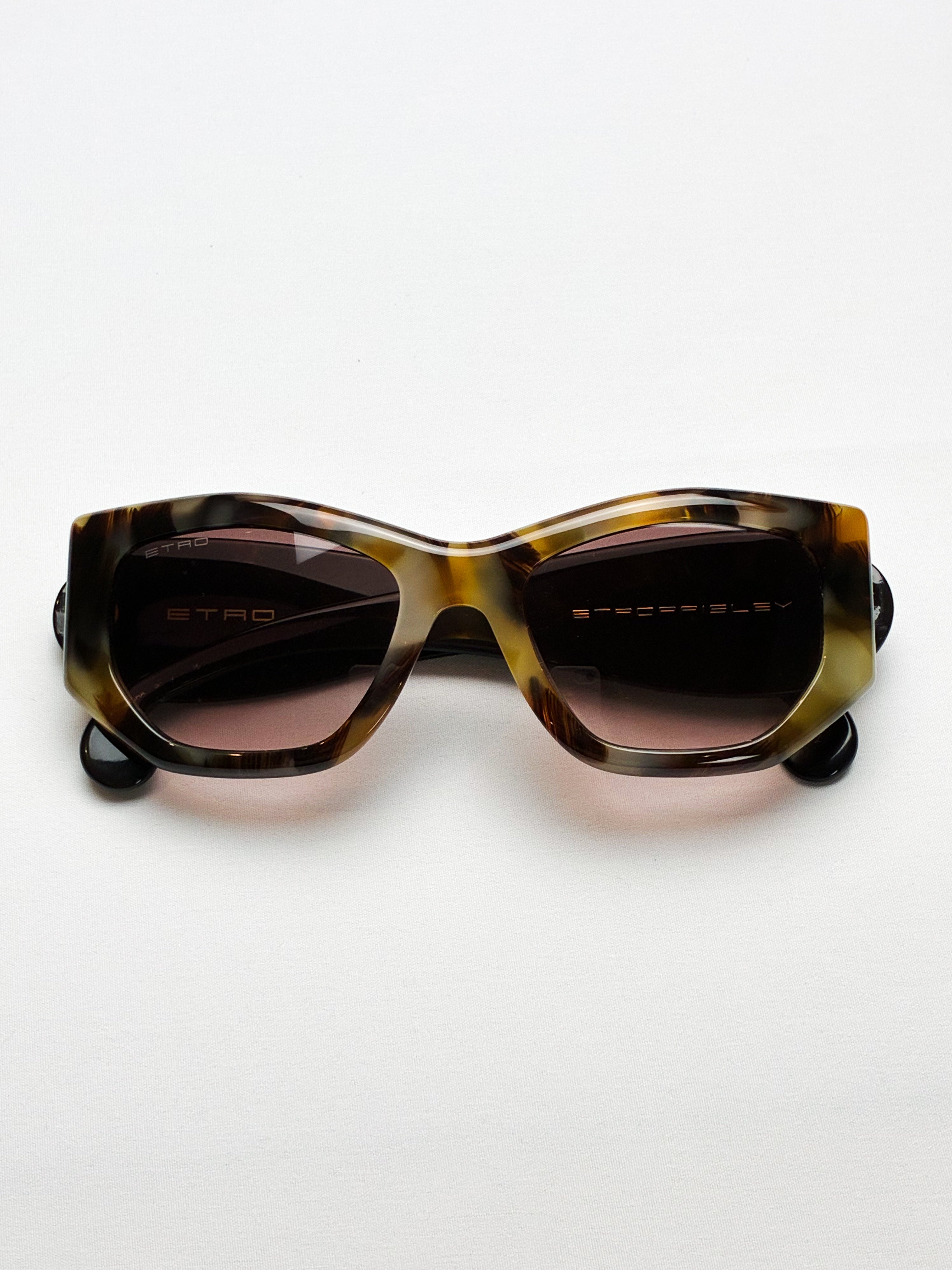 Etro 2000s Paisley Tortoiseshell Sunglasses